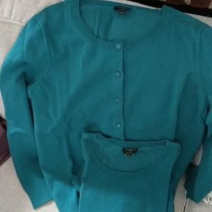 Teal Talbots twin-set 1x
